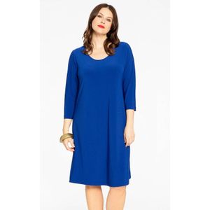 Yoek Travelstof jurk blauw