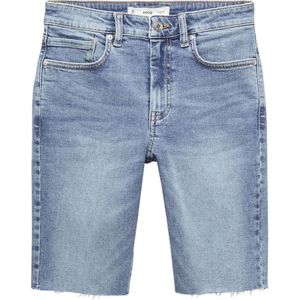 Mango low waist skinny short medium blue denim