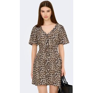 JDY panterprint blousejurk bruin