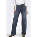 ONLY high waist wide leg jeans dark blue denim