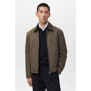 Mango Man tussenjas donkergroen