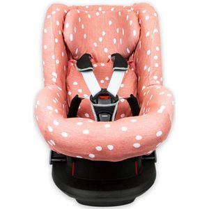 Briljant Baby autostoelhoes 1+ rugsteun spots grey pink met interlock