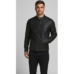 JACK & JONES ESSENTIALS imitatieleren jack JJEWARNER zwart