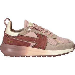 Kaotiko Detroit Faded chunky leren sneakers oudroze