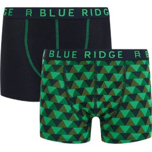 WE Fashion Blue Ridge boxershort - set van 2 blauw/groen