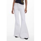 Desigual - Jeans - Wit - Flared - Lange Lengte - 5-pocket-style