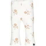 Babystyling gebloemde flared broek wit