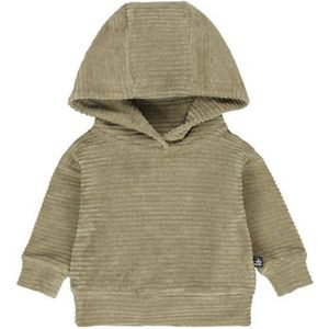 Babystyling baby ribgebreide corduroy hoodie met textuur groen