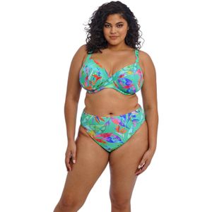 Elomi niet-voorgevormde beugel bikinitop Toyama Tides turquoise/fuchsia/blauw