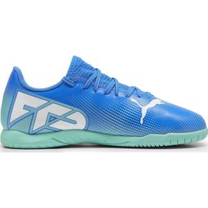 Puma Future 7 Play junior zaalvoetbalschoenen kobaltblauw/mintgroen/wit