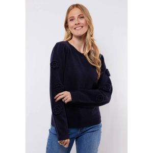 C&S The Label - Amira - Gebreide Trui - Donkerblauw