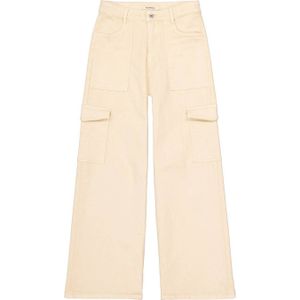 Garcia low waist wide leg cargobroek beige