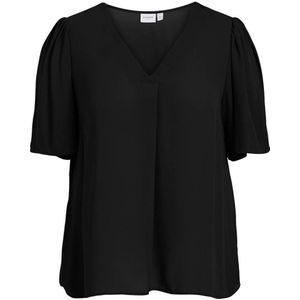 EVOKED VILA blousetop van polyester zwart