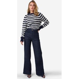 IBANA high waist wide leg jeans dark blue denim