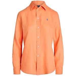 POLO Ralph Lauren linnen blouse met logo oranje