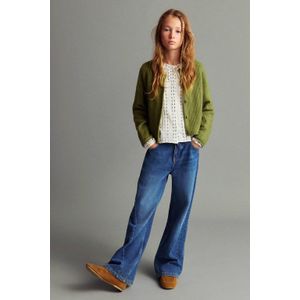 MANGO KIDS - Gebreid Vest - Groen - JANINE