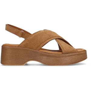 Sacha suède sandalen cognac