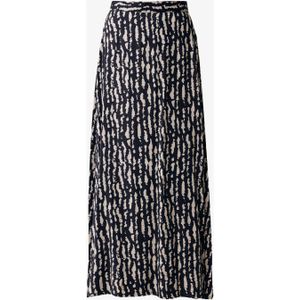 Mexx maxi rok met all over print donkerblauw