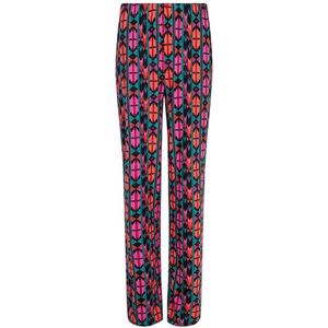 Lofty Manner straight fit broek met all over print multi