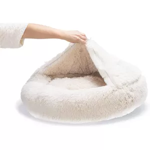 PillowPrim Honden- & Kattenhuisje – XL 60x55 Cm, Beige, Met Poten, Opvouwbaar, Lichtgewicht (Pools Merk)