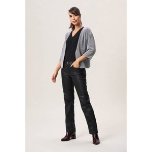 Miss Etam gebreid vest zilver met glitter