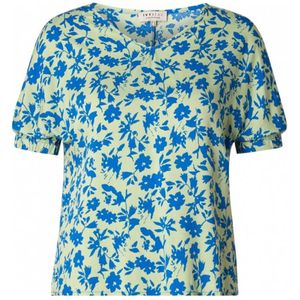 Ivy Beau gebloemde blousetop groen/blauw