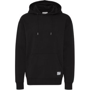 Solid hoodie met logo zwart