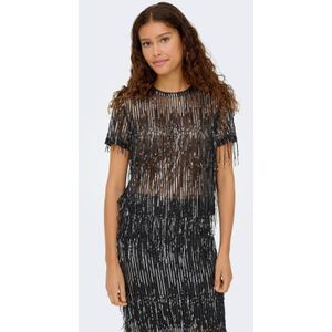 ONLY - Pailletten Top - Zwart