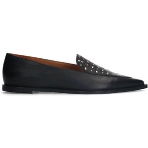 Sacha leren loafers met studs zwart