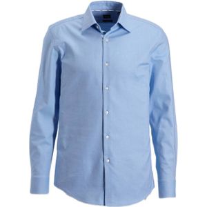 BOSS slim fit overhemd H-HANK pastel blue