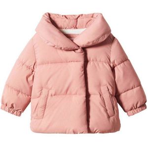 Mango Kids gewatteerde winterjas roze