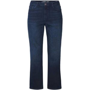 Miss Etam Plus straight fit jeans Jackie dark blue denim