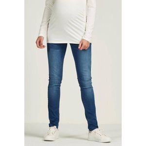 MAMALICIOUS slim fit zwangerschapsjeans MLFIFTY blauw