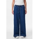 Pcsilke - Mw Pull Up Wide Fit - Jeans - Wide-leg - Mid-waist - Soepelvallende Pasvorm