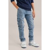 WE Fashion - Cargobroek - Blauw - Denim