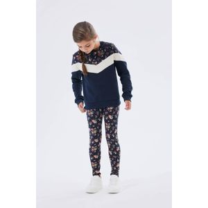 NAME IT KIDS legging NKFVIVIAN met all over print donkerblauw/meerkleurig