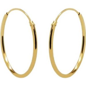 KARMA Jewelry gold plated oorbellen Plain Ø 1,4 cm