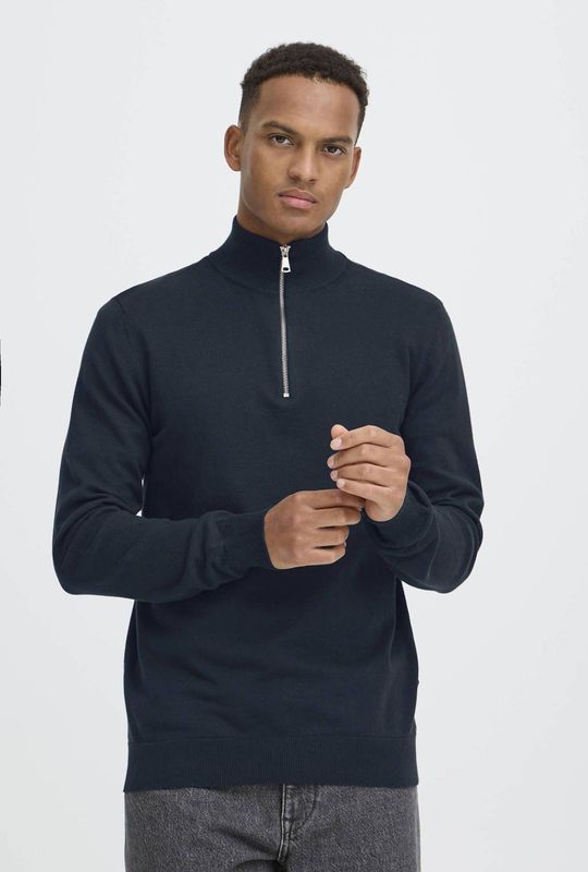 Blend - Gebreide Trui - Donkerblauw - Regular Fit - Lange Mouwen