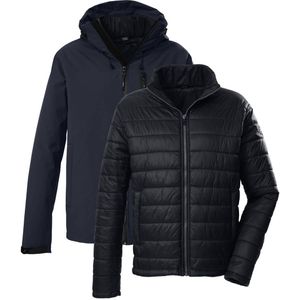 killtec heren Outdoorjas/3 in 1 functionele jas met capuchon en inritsbare gewatteerde jas KOW 95 MN JCKT, dunkelblau, S, 43492-000