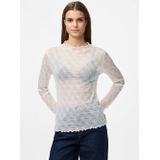 Pieces T-shirt Pcriya Ls Mockneck Top Jrs 17161798 Cloud Dancer Dames Maat - M