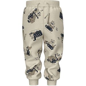 NAME IT MINI joggingbroek NMMVIMO met all over print ecru