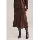 WE Fashion A-lijn rok donkerbruin