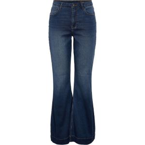 NOISY MAY Curve high waist flared jeans medium blue denim