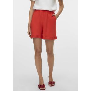 VERO MODA rechtvallend regular waist casual short rood