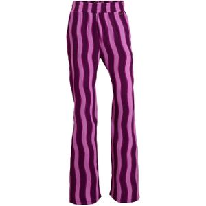 Colourful Rebel gestreepte high waist straight fit broek Melody paars/ lila