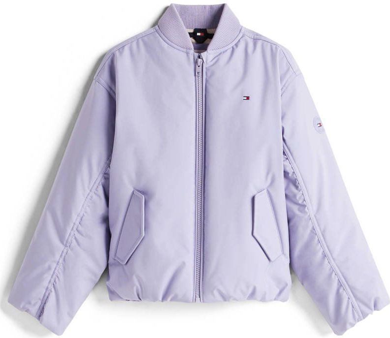 Tommy Hilfiger Meisje PADDED BOMBER KG0KG08927 Bomberjack, BLAUW (Maagdenpalm Dusk), 4 jaar, BLAUW (Maagdenpalm Schemering), 4 jaar