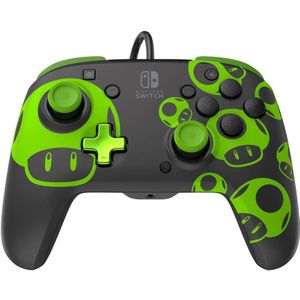 PDP Gaming Rematch Wired Controller - 1-Up Mushroom Glow in the Dark (Nintendo Switch)