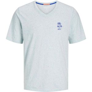 JACK & JONES ORIGINALS regular fit T-shirt JORPALM met printopdruk lichtblauw