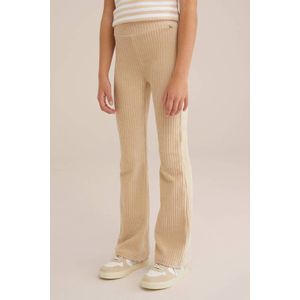 WE Fundamentals flared broek lichtbeige