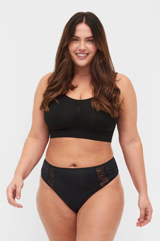 Zizzi string LBRITNEY (set van 3) zwart